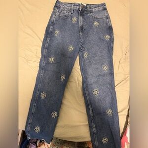Hollister high waisted floral jeans
